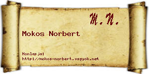 Mokos Norbert névjegykártya